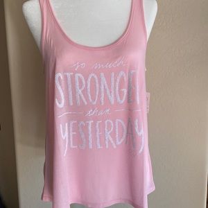 Aeropostale pink glitter tank top Live Love Dream